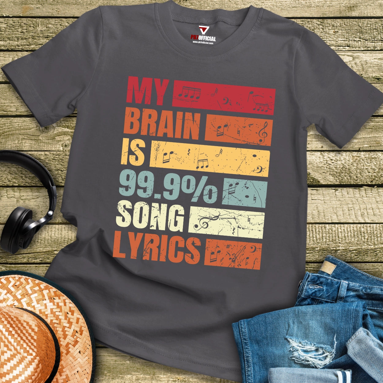 T-Shirt - My Brain Is 99.9% Song Lyrics