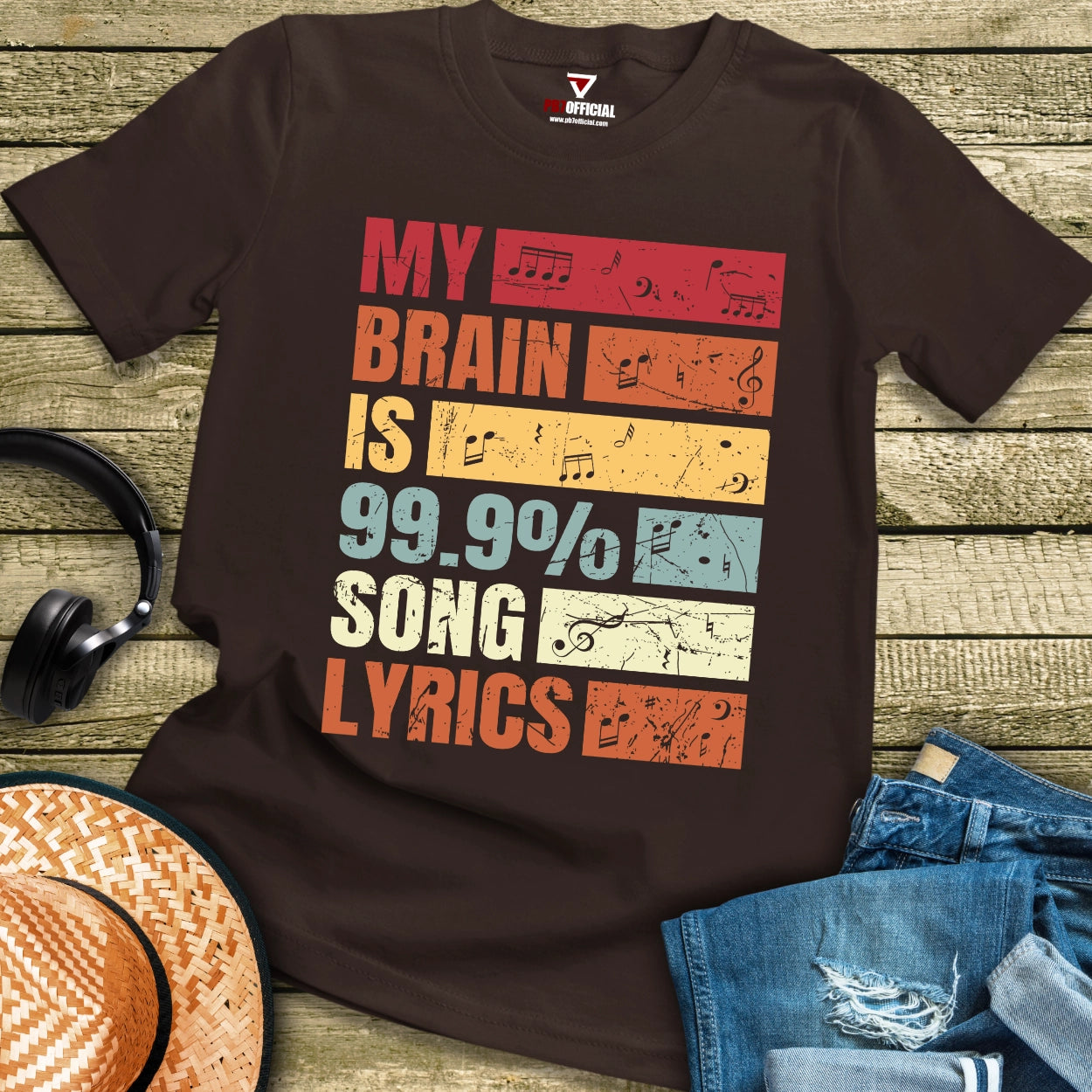 T-Shirt - My Brain Is 99.9% Song Lyrics