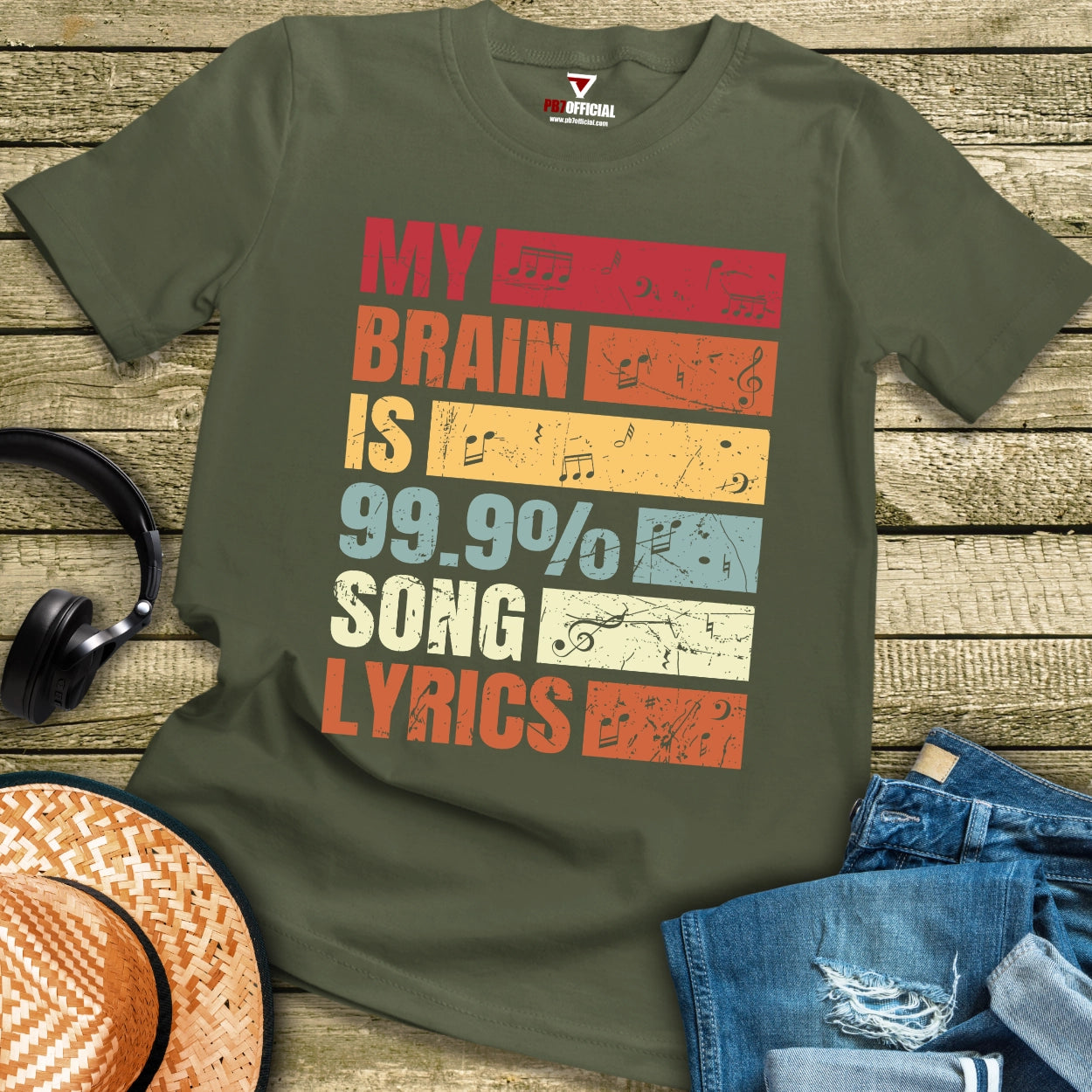 T-Shirt - My Brain Is 99.9% Song Lyrics